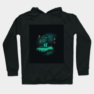 Space night surfer Hoodie